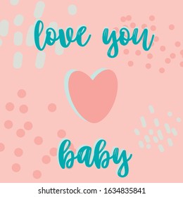 bright valentine's day card with the inscription on a bright pink background