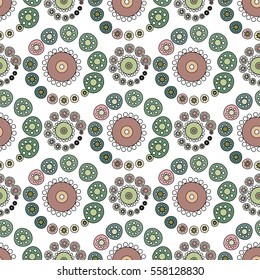 Bright Varicolored seamless pattern white background. 