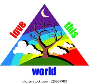 Bright and various world. Vector illustration.