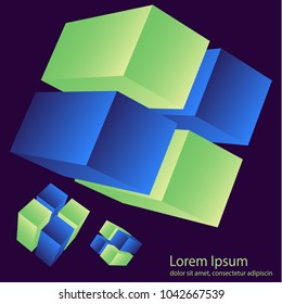 bright vector 3d infographics, presentation, template