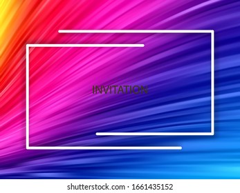
Bright vector abstract background. Frame. Invitation. Rainbow banner