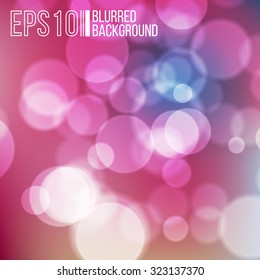 Bright vector background with bokeh effect. Wallpaper.