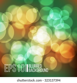 Bright vector background with bokeh effect. Wallpaper.