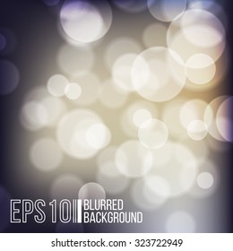 Bright vector background with bokeh effect. Wallpaper.