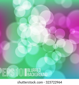 Bright vector background with bokeh effect. Wallpaper.