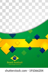 Fundo de vetor brilhante nas cores brasileiras