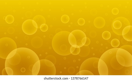 Bright Vector Background with Bubbles like Beer or Champagne. Colorful Abstract Pattern for Design, Wallpaper, Ad and Cover.