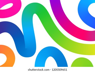 Bright Vector Background with Colorful Abstract Lines. Vibrant Illustration for Banners, Cards and Posters.