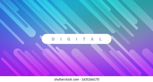 Bright vector background. Colorful texture with diagonal stripes for web, presentations or print design. Blue and violet neon digital style.