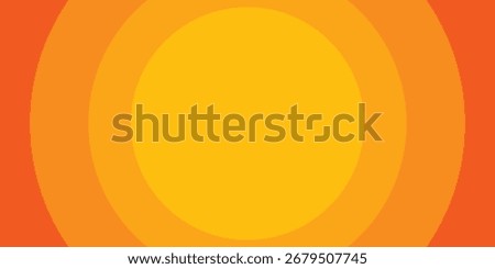 Bright vector background with concentric circles in yellow to orange gradient, radiating from the center like a sunburst for a warm, energetic, and eye-catching effect.