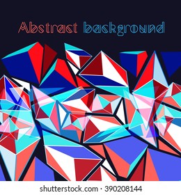 Bright vector background with contour geometric elements .
