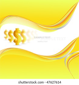 bright vector background with dollars and diagram. Eps10 version