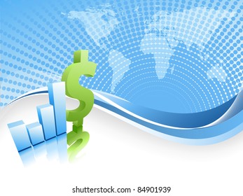 bright vector background with dollars. Eps10 version