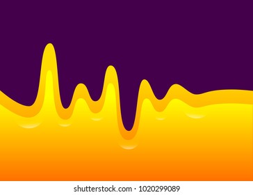 Bright Vector Background with Flow Element. Violet and Yellow Color Illustration.