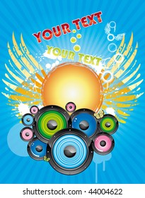 Bright vector background for the poster