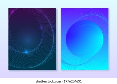 Bright vector backgrounds in neon style. For covers, wallpapers, branding and other projects.
