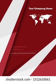 bright vector business template design. Company identity with world map ans geometric elements. Annual reports, brochures, booklets template. Eps10