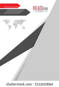 bright vector business template design. Company identity with world map ans geometric elements. Annual reports, brochures, booklets template. Eps10