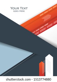 bright vector business template design. Company identity with geometric elements. Annual reports, brochures, booklets template. Eps10