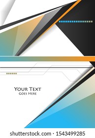 bright vector business template design. Company identity with geometric elements. Annual reports, brochures, booklets template. Eps10