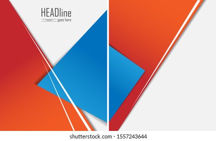 bright vector business template design. Company identity with geometric elements. Annual reports, brochures, booklets template. Eps10