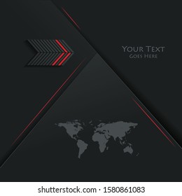 bright vector business template design. Company identity with world map and geometric elements. Annual reports, brochures, booklets template. Eps10