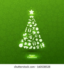 Bright vector christmas greeting card 