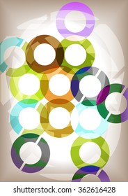 bright vector circles background