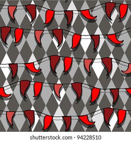Bright vector circus seamless ornament