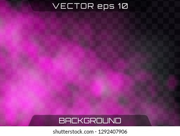 Bright vector cloudiness, mist or smog background. Realistic colorful smoke effect for decoration. Isolated transparent special effect.