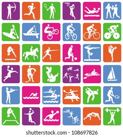 Bright Vector collection with 36 sport icons