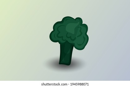 Bright vector collection of colorful broccoli. Fresh cartoon different vegetable isolated on white background used for magazine, book, poster, card, menu cover, web pages.