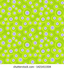 Bright vector colorful bubbles on colored background. Abstract geometric seamless pattern for textile, wrapping paper, prints, fabric, wallpaper, web etc.