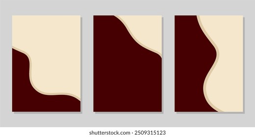 Conjunto de Paquete de fondo de forma curvada de Vector brillante para diseño de carteles o volantes