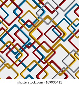 Bright vector geometric squared background, rhombic seamless pattern.