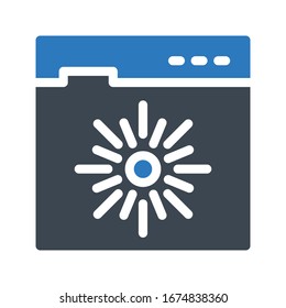 bright vector glyph color icon 