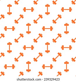 Bright Vector Gym Seamless Pattern - Sport And Fitness Minimal Texture