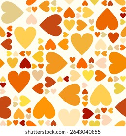 Bright vector heart design in red, orange and yellow for summer kids decor or gifts