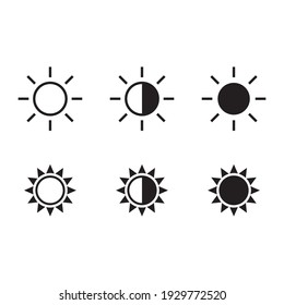 bright vector icon. Contrast sign for web