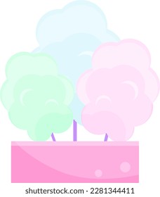 ilustración vectorial brillante de golosinas en un palo, bocadillos dulces, comida callejera, dulces para niños