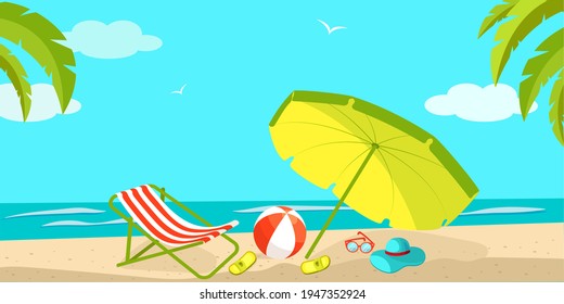 Bright vector illustration of a summer background
