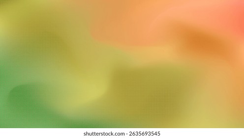Fondo degradado de malla verde caqui y naranja de Vector brillante con textura de sombra de semitono de puntos. Acuarela digital punteada amarilla de la mostaza de la naturaleza Abstractas para el concepto líquido, diseño del Anuncio fluido