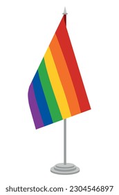 Bright vector LGBT table flag