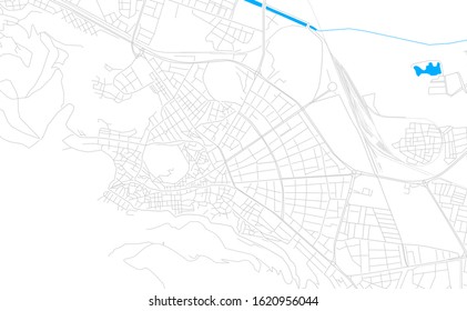 Bright vector map of Afyon, Turkey with fine tuning between road and water. Use this map as a background for your company or as a high-quality interior design.