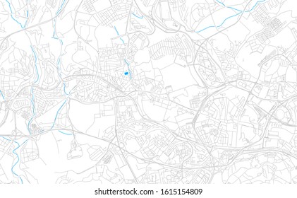 Bright vector map of Amadora, Portugal with fine tuning between road and water. Use this map as a background for your company or as a high-quality interior design.