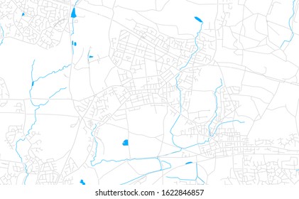 Bright vector map of Atherton, England with fine tuning between road and water. Use this map as a background for your company or as a high-quality interior design.