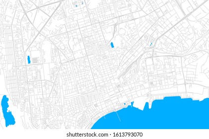 Bright vector map of Baku, Azerbaijan with fine tuning between road and water. Use this map as a background for your company or as a high-quality interior design.