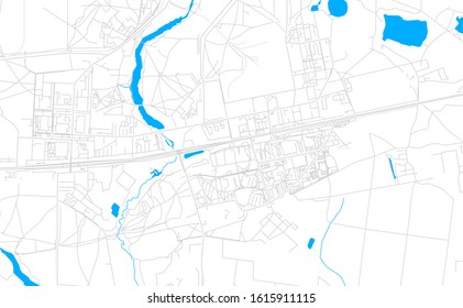 Bright vector map of Balashikha, Russia with fine tuning between road and water. Use this map as a background for your company or as a high-quality interior design.