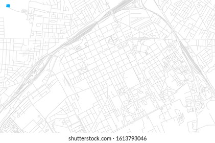Bright vector map of Baranavichy, Belarus with fine tuning between road and water. Use this map as a background for your company or as a high-quality interior design.