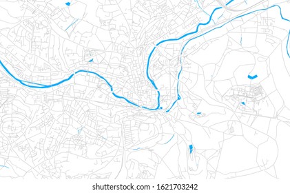 Bright vector map of Bath, England with fine tuning between road and water. Use this map as a background for your company or as a high-quality interior design.